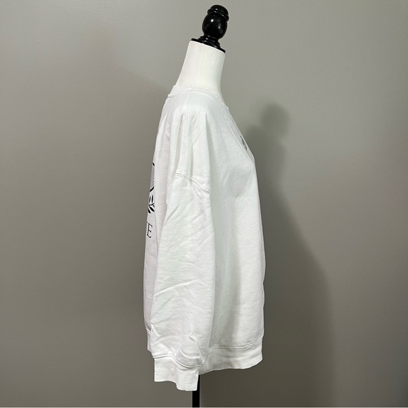 Old Navy Oversized Tunic Crewneck Sweatshirt White - Picture 9 of 12